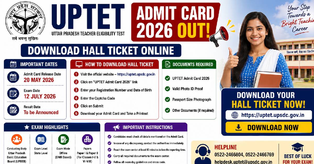 UPTET Admit Card 2026